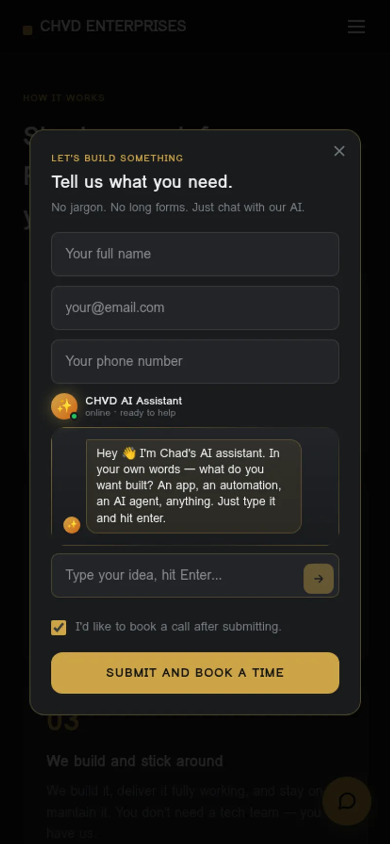 Client Automation Builds — AI client intake